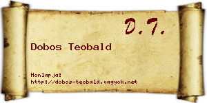 Dobos Teobald névjegykártya